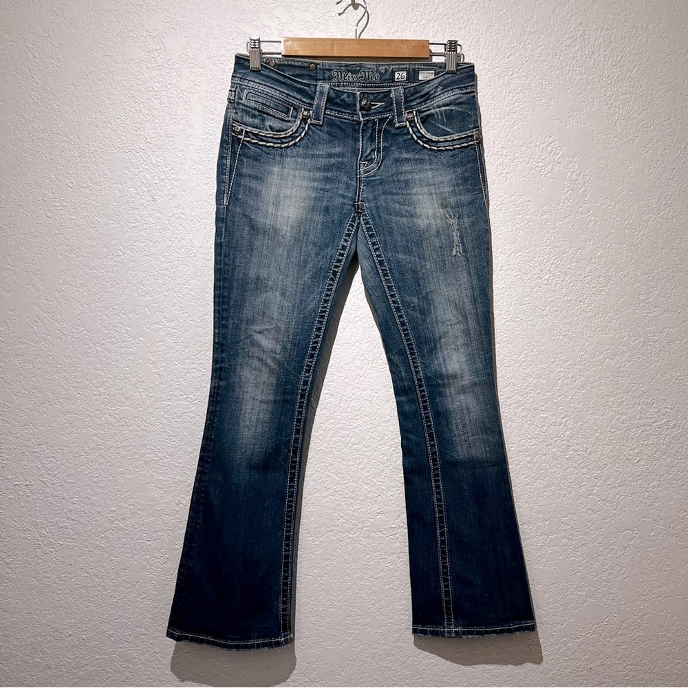 Miss Me Womens Boot Cut Jeans 26 JE5333B3R Embellished Cross